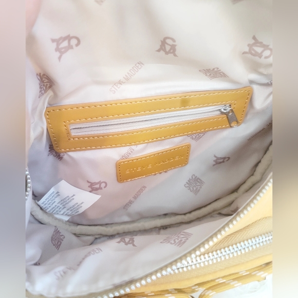 STEVE MADDEN STEVE MADDEN KARMENN CROSSBODY BAG, TAN & SILVER RHINESTONES - Picture 5 of 17